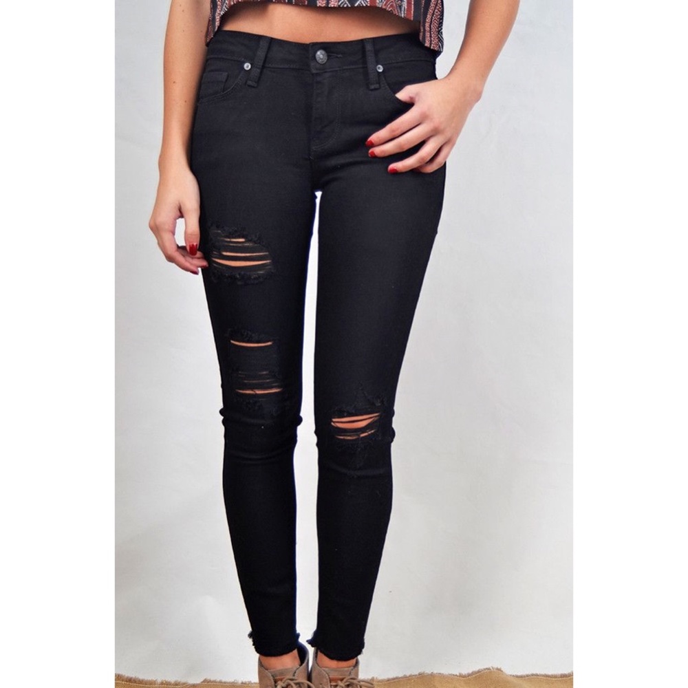 Just Black New Destroyed Skinny Jeans sz 27
